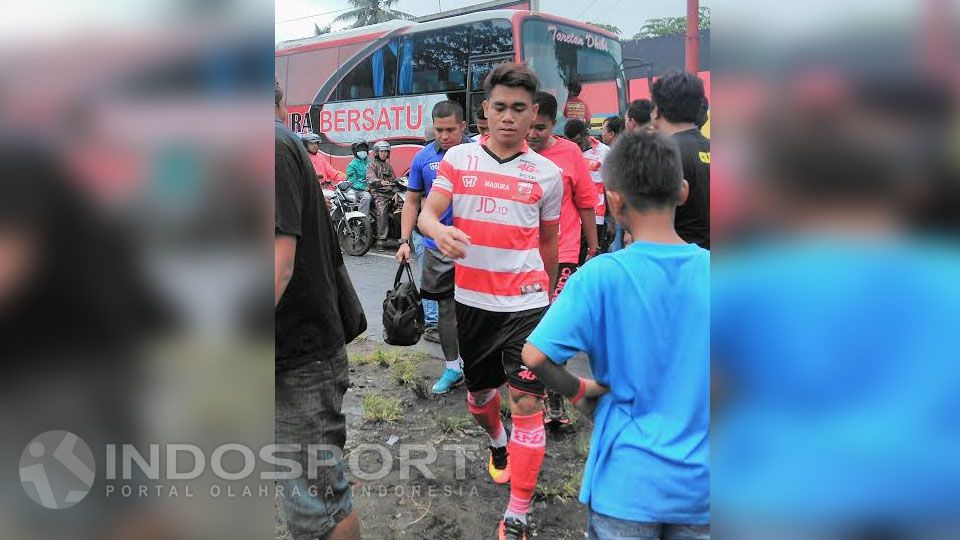 Gelandang serang Madura United, Rossy Noprihanis. Copyright: © Ian Setiawan/INDOSPORT
